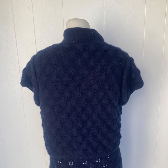 Carolina Herrera Cashmere Sleeveless Long Sweater Shrug Cardigan Set - Picture 6 of 9